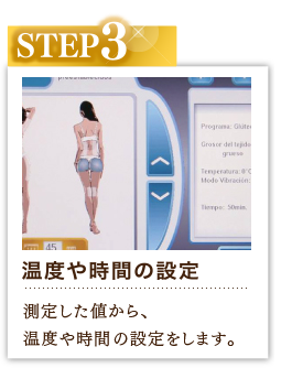 step3 温度や時間の設定